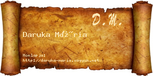 Daruka Mária névjegykártya