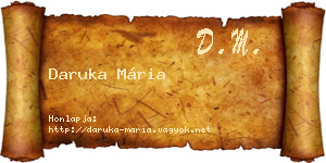 Daruka Mária névjegykártya